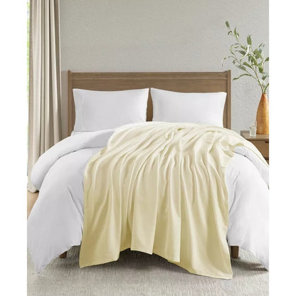 Madison Park Liquid Cotton Blanket, Twin  Ivory