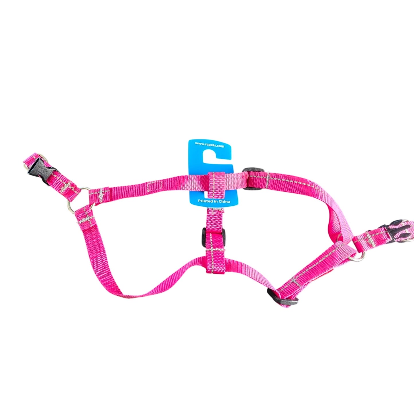 Reflective Pink Adjustable Dog Harness For Small Breeds