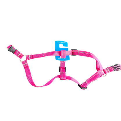 Reflective Pink Adjustable Dog Harness For Small Breeds