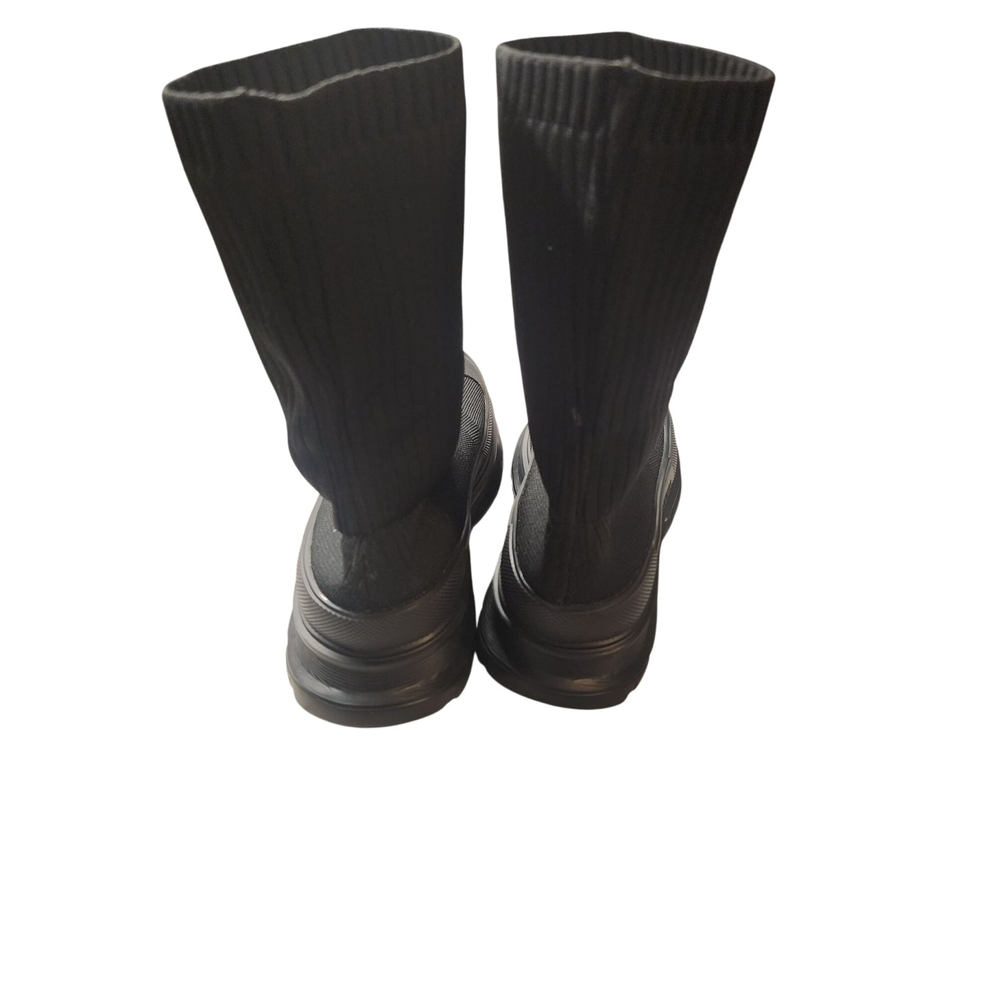 Alexander McQueen Tread Logo Sock mens shoes Black SIZE40