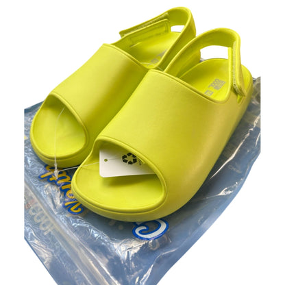 32 Degrees Cool Youth Cushion Slides Yellow Open Toe Walking  - 13-1 Medium