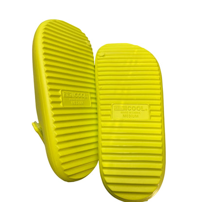 32 Degrees Cool Youth Cushion Slides Yellow Open Toe Walking  - 13-1 Medium