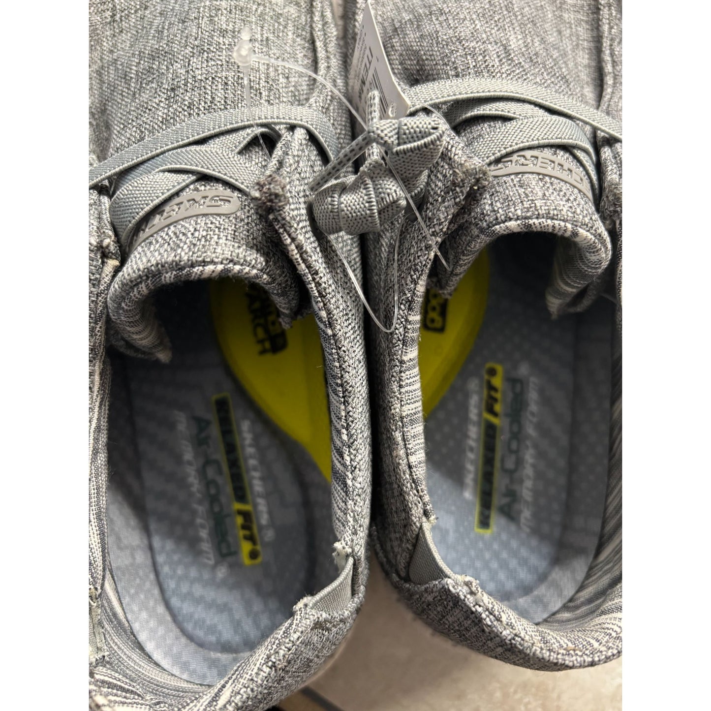Skechers Mens Go Walk Evolution Ultra Impeccable Slip-On Shoes Gray Fabric Lightweight & Breathable Casual Footwear