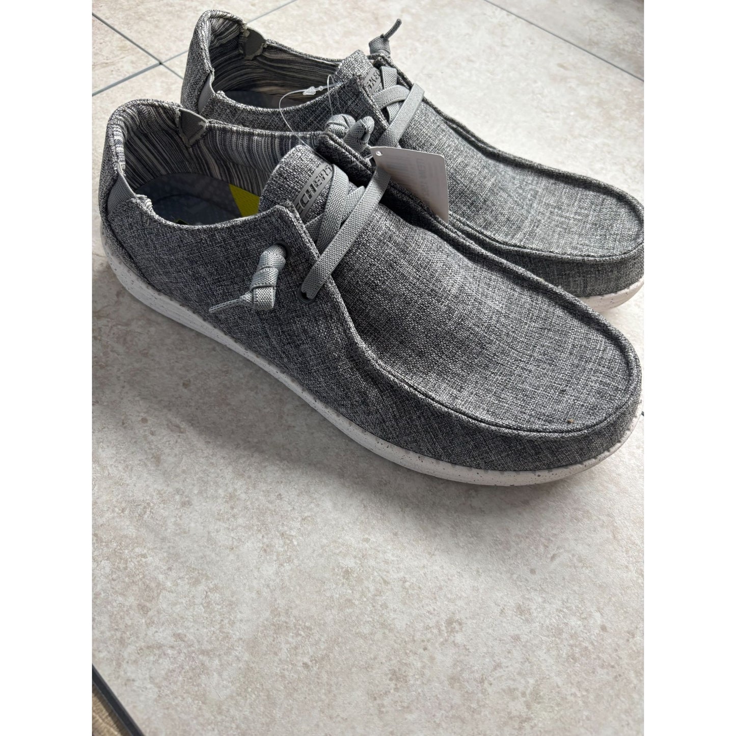 Skechers Mens Go Walk Evolution Ultra Impeccable Slip-On Shoes Gray Fabric Lightweight & Breathable Casual Footwear