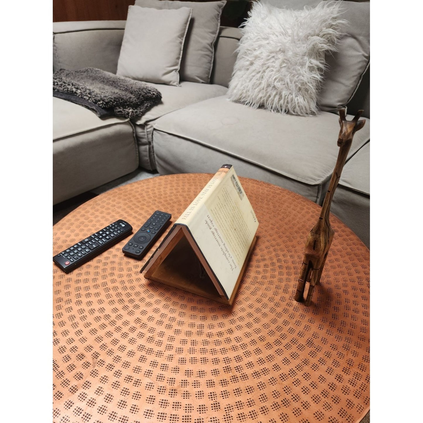 Nightstand book place holder handmade woodwork personalization