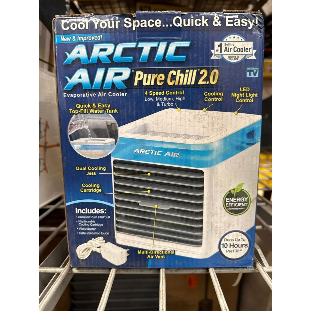 Arctic Air Pure Chill 2.0 Portable Evaporative Air Cooler W/ 4 Speed Control & LED Night Light