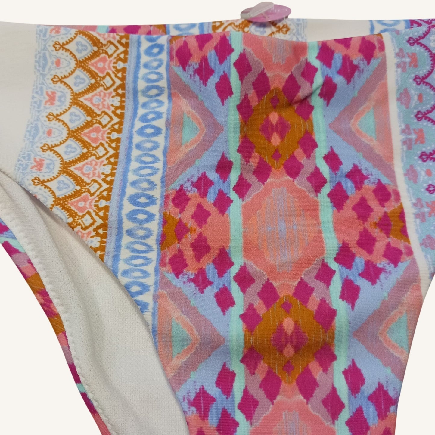 Raisins Cheeky Fit Multicolor Bikini Bottom With Tribal Print - Size M