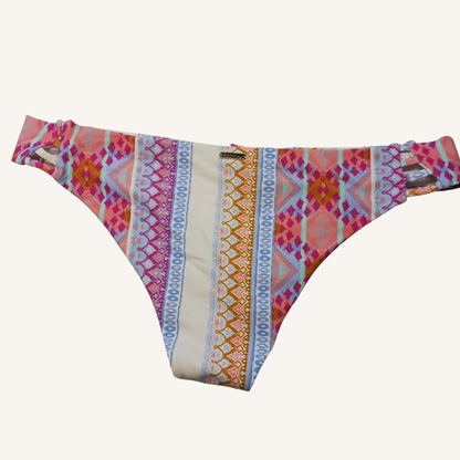 Raisins Cheeky Fit Multicolor Bikini Bottom With Tribal Print - Size M