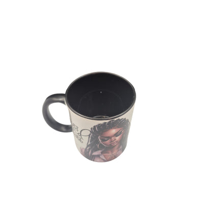 Black & White Ceramic Mug With Inspirational Message "Let Go And Let God"