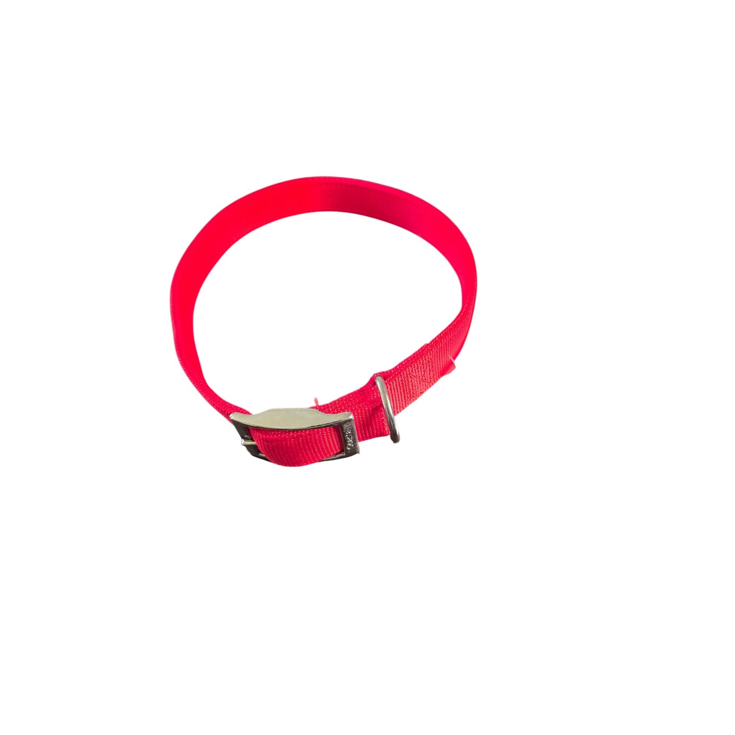 Coastal Dog Collar Adjustable Durable Nylon Red 22" Collar Metal Buckle & Clip