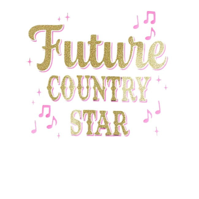 Baby And Toddler Girls Country Star Graphic Tee - black