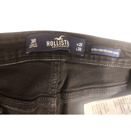 Hollister Ultra High Rise Super Skinny Jeans 3R Size Black denim jeans