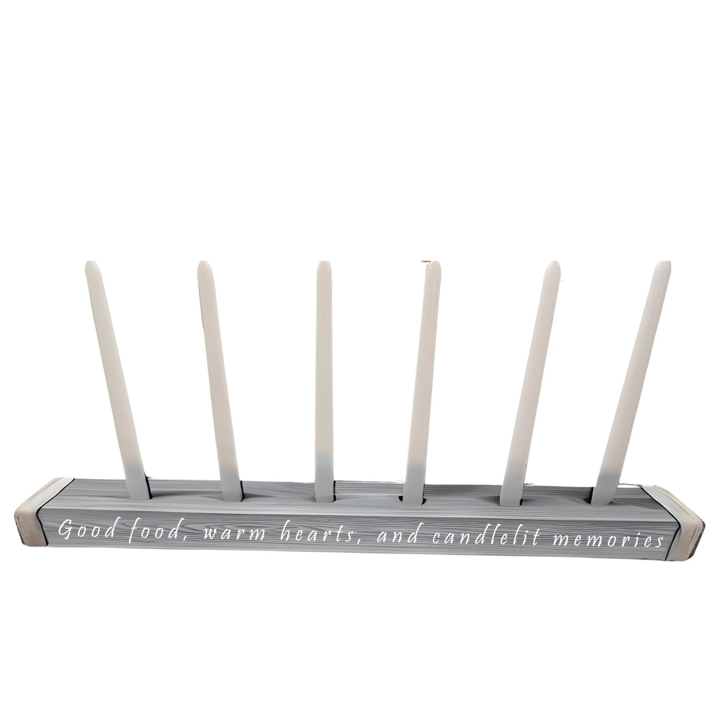 Wooden Candelabra Centerpiece With Various Personalized Messages