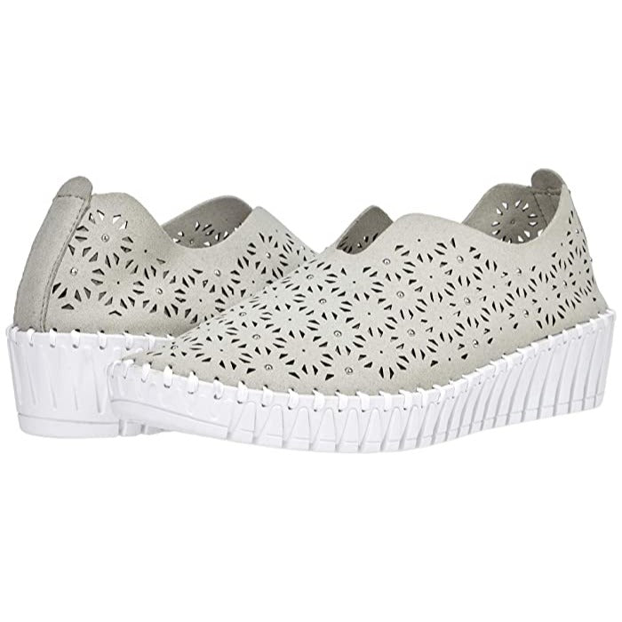 Bernie Mev Womens Tiffani Leather Floral Cutout Sneakers Size 39EU/8.5-9US