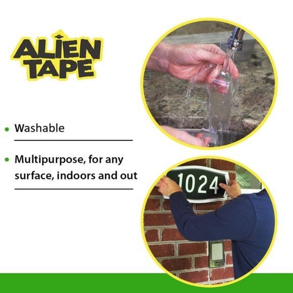 Alientape Nano Double Sided Tape, Multipurpose Removable Transparent Adhesive