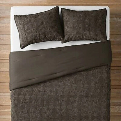 Opalhouse Designed with Jungalow Twin or Twin XL Dark Gray Textured Ikat Geo 2 Piece Quilt & Sham Set