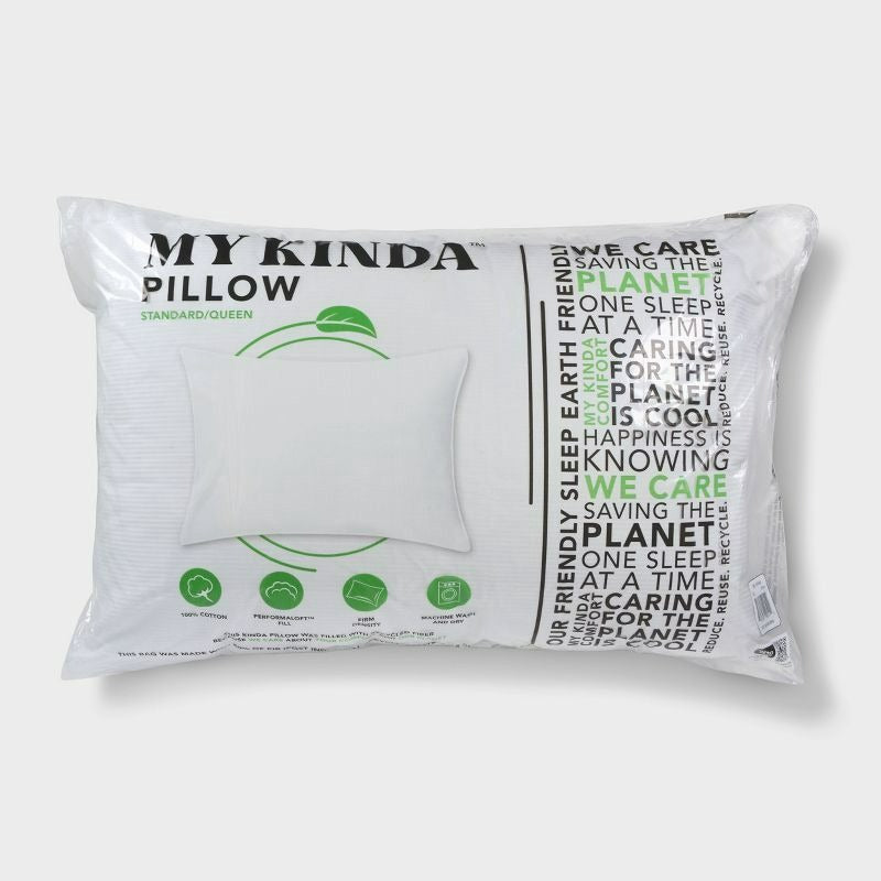 My Kinda Standard Home Machine Washable Firm Pillow