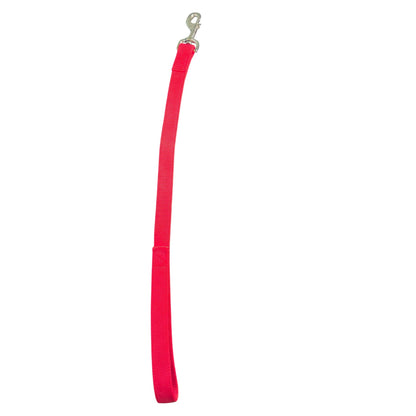 Red Durable Nylon Dog Leash 12 inches with Metal Clip (Collar Sold Separately)