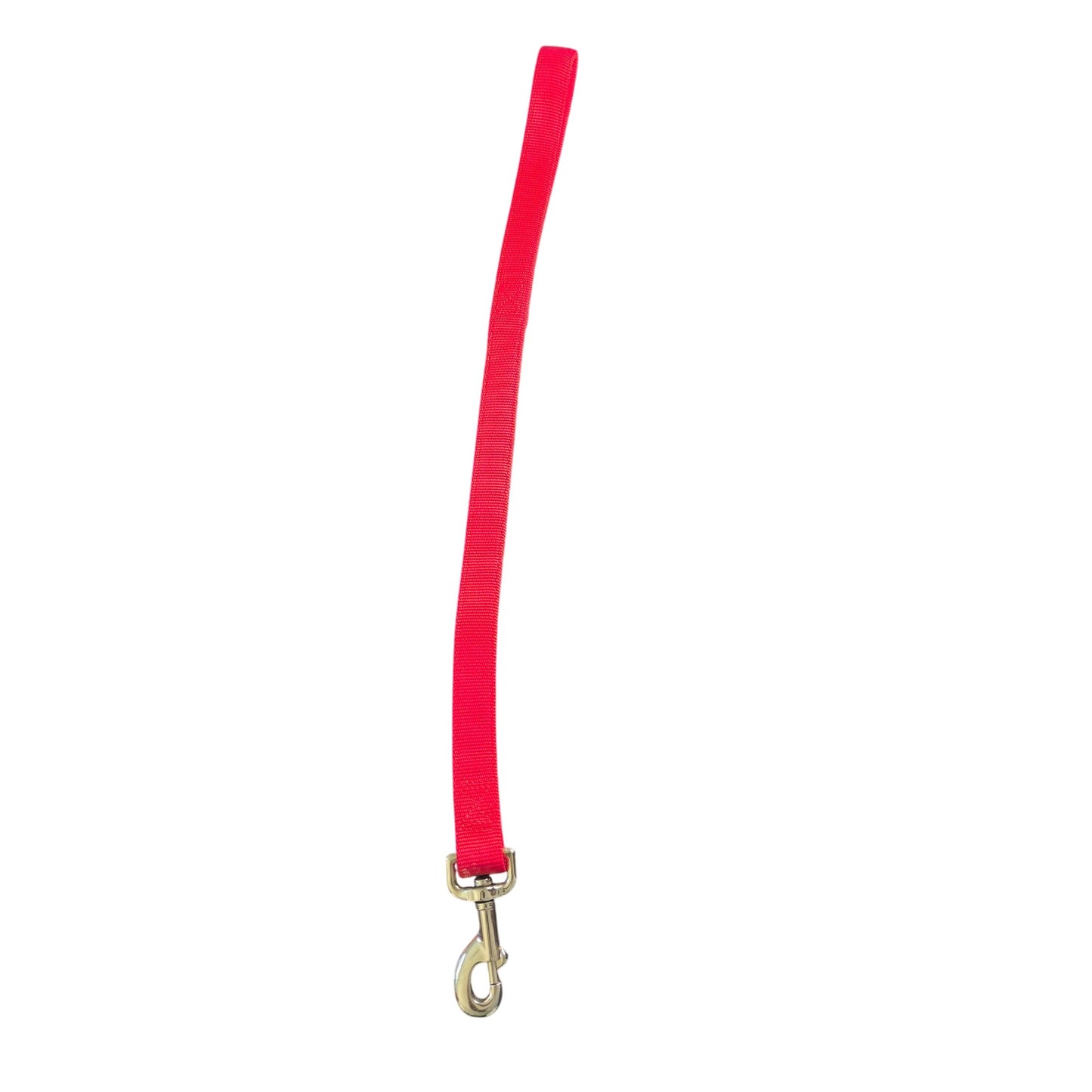 Red Durable Nylon Dog Leash 12 inches with Metal Clip (Collar Sold Separately)