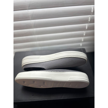 Dearfoams Original Gray Mesh Casual Slip-On Shoes With White Soles
