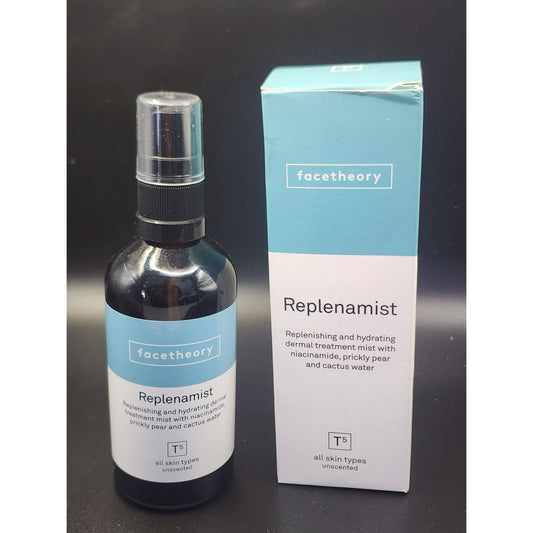 Facetheory Replenamist T5 | Hydrating Mist Niacinamide, Cactus Water & Prickly Pear skincare.