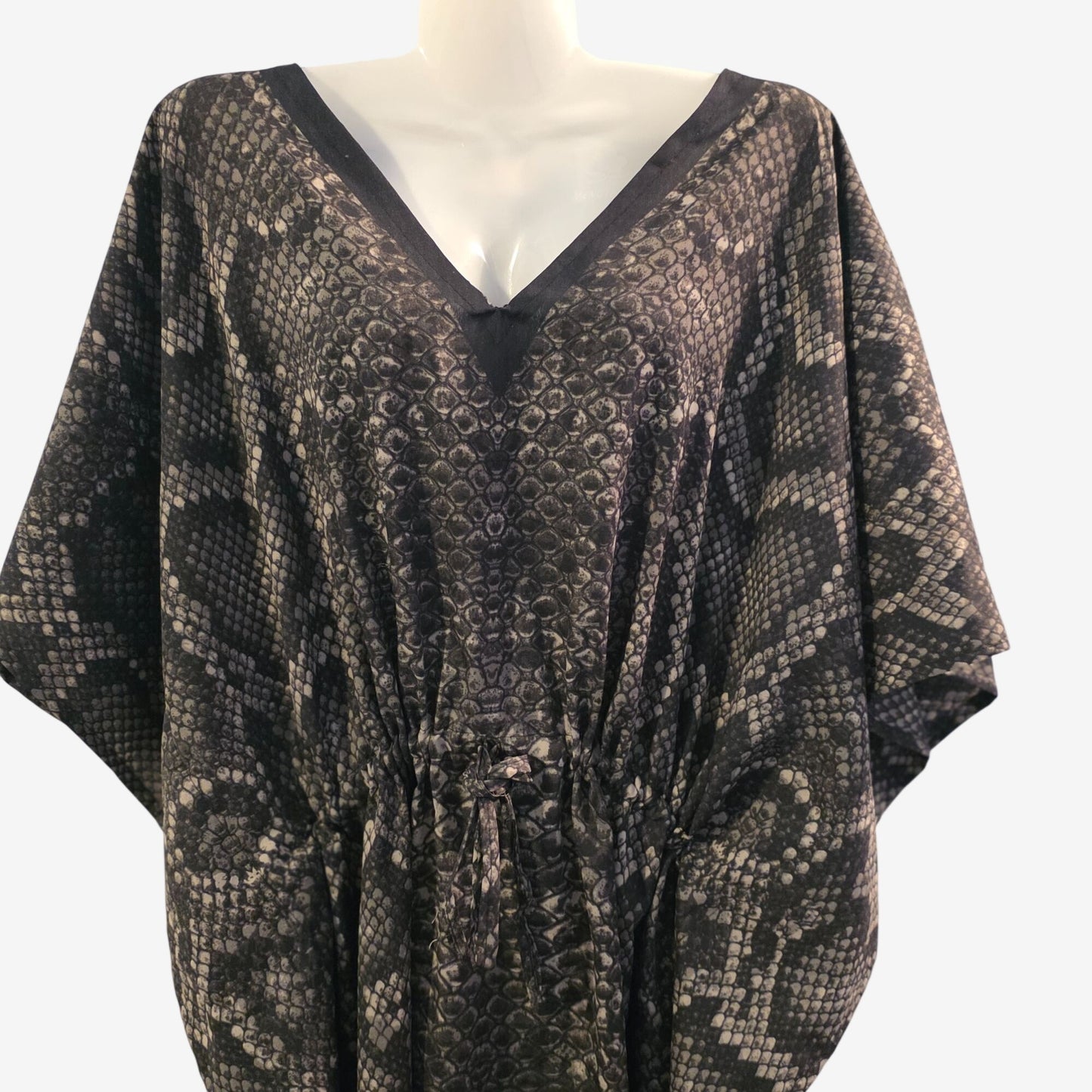 Womens Boho Kaftan Dress Flowy Resort Lounge Caftan Cover Up Snake Print