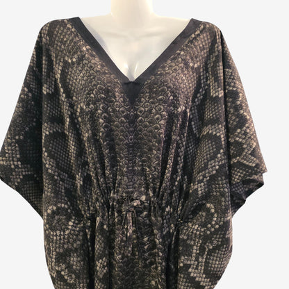 Womens Boho Kaftan Dress Flowy Resort Lounge Caftan Cover Up Snake Print