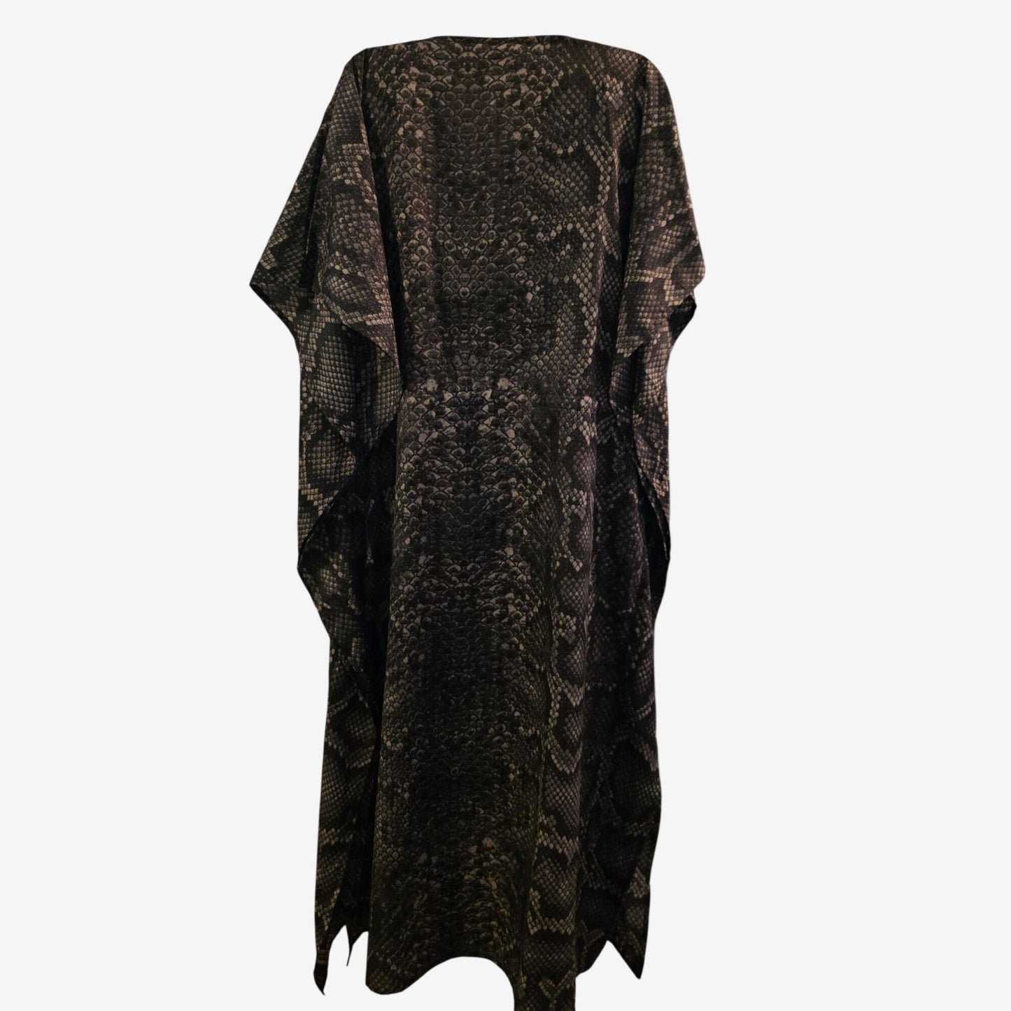 Womens Boho Kaftan Dress Flowy Resort Lounge Caftan Cover Up Snake Print
