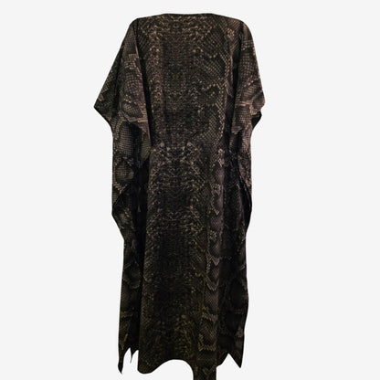 Womens Boho Kaftan Dress Flowy Resort Lounge Caftan Cover Up Snake Print