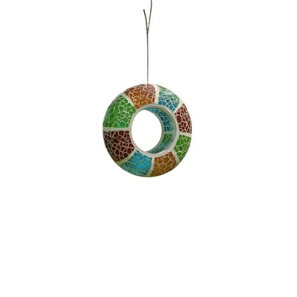 Mosaic Glass Hanging Bird Feeder – Colorful & Multi-Purpose Garden Accent decoration