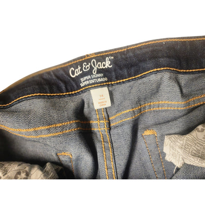 Cat & Jack Denim Jeans With Adjustable waist Size 14