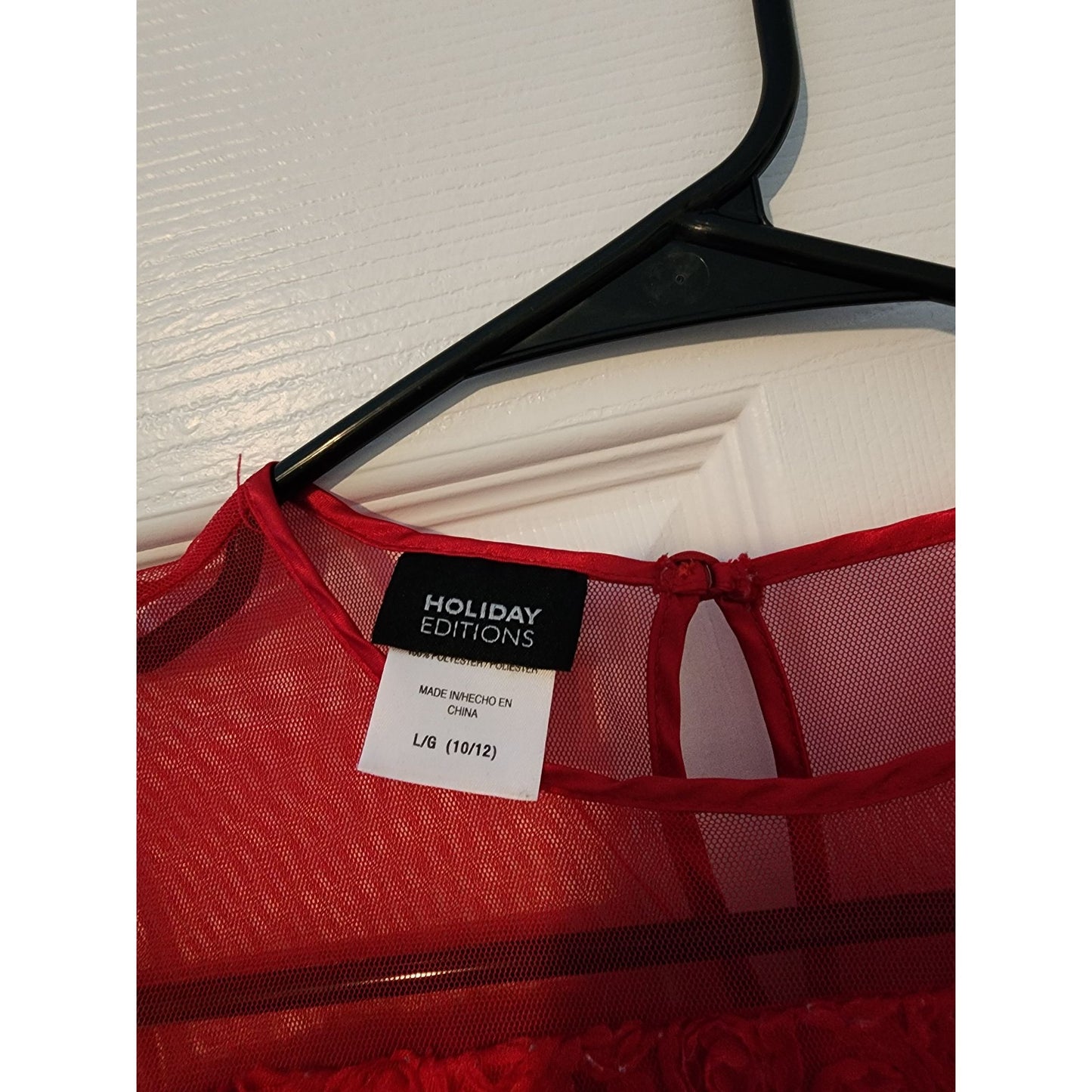 Holiday Editions Girls Red Sleeveless Dress Size L 10/12