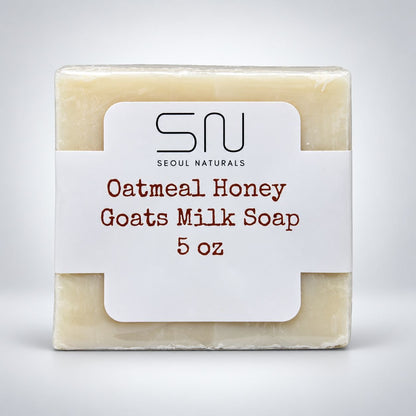 Seoul Naturals Oatmeal Honey Goat Milk Soap – 5 oz | Moisturizing Bath & Body Bar