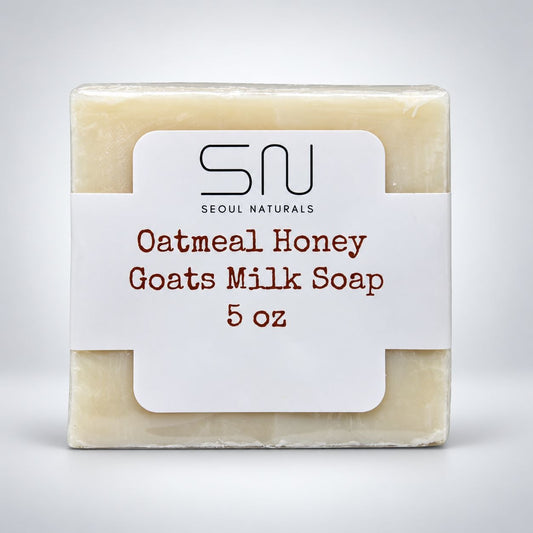 Seoul Naturals Oatmeal Honey Goat Milk Soap – 5 oz | Moisturizing Bath & Body Bar