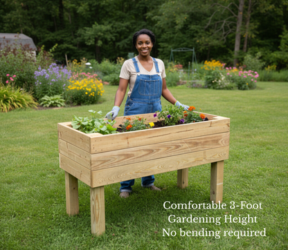 🌿 Handcrafted Raised Garden Bed | Elevated Planter Box for Flowers, Herbs & Veggies 🌼