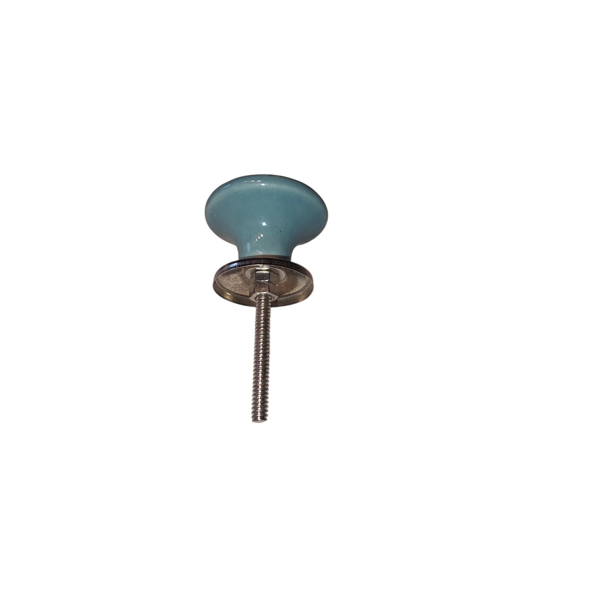 Blue Ceramic Flower Cabinet Drawer Knobs Set Of 8  With Silver Hardware For Home Decor & Furniture