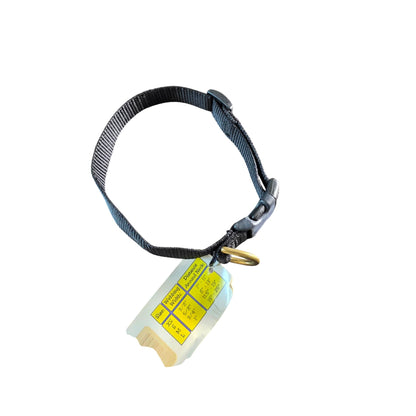 Pet GearAdjustable Black Nylon Dog Collar XS-L Brass D-Ring Quick Release Buckle New