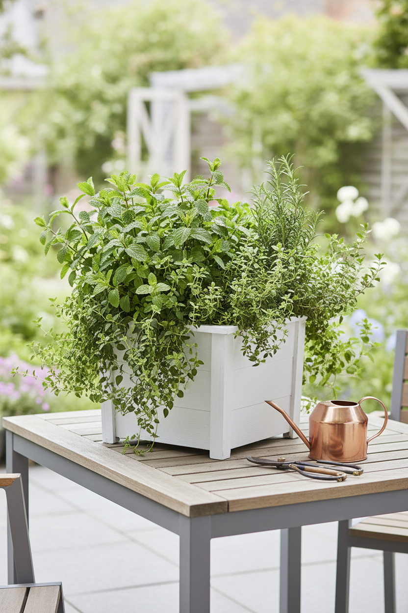 Estate Series Wooden Planter Box | Decorative Pot Cover for Mums, Herbs & Topiaries | Handmade Outdoor Planter