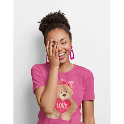Matching Teddy Bear Couple Graphic Tees Valentine