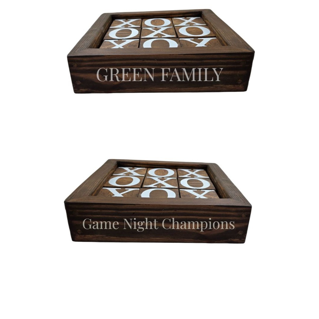 Handmade Wooden Lawn Tic Tac Toe Game | Personalized Outdoor Family Game