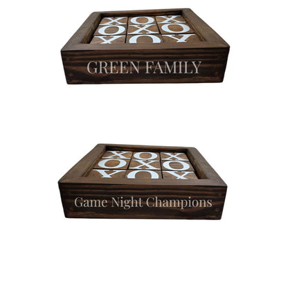 Handmade Wooden Lawn Tic Tac Toe Game | Personalized Outdoor Family Game