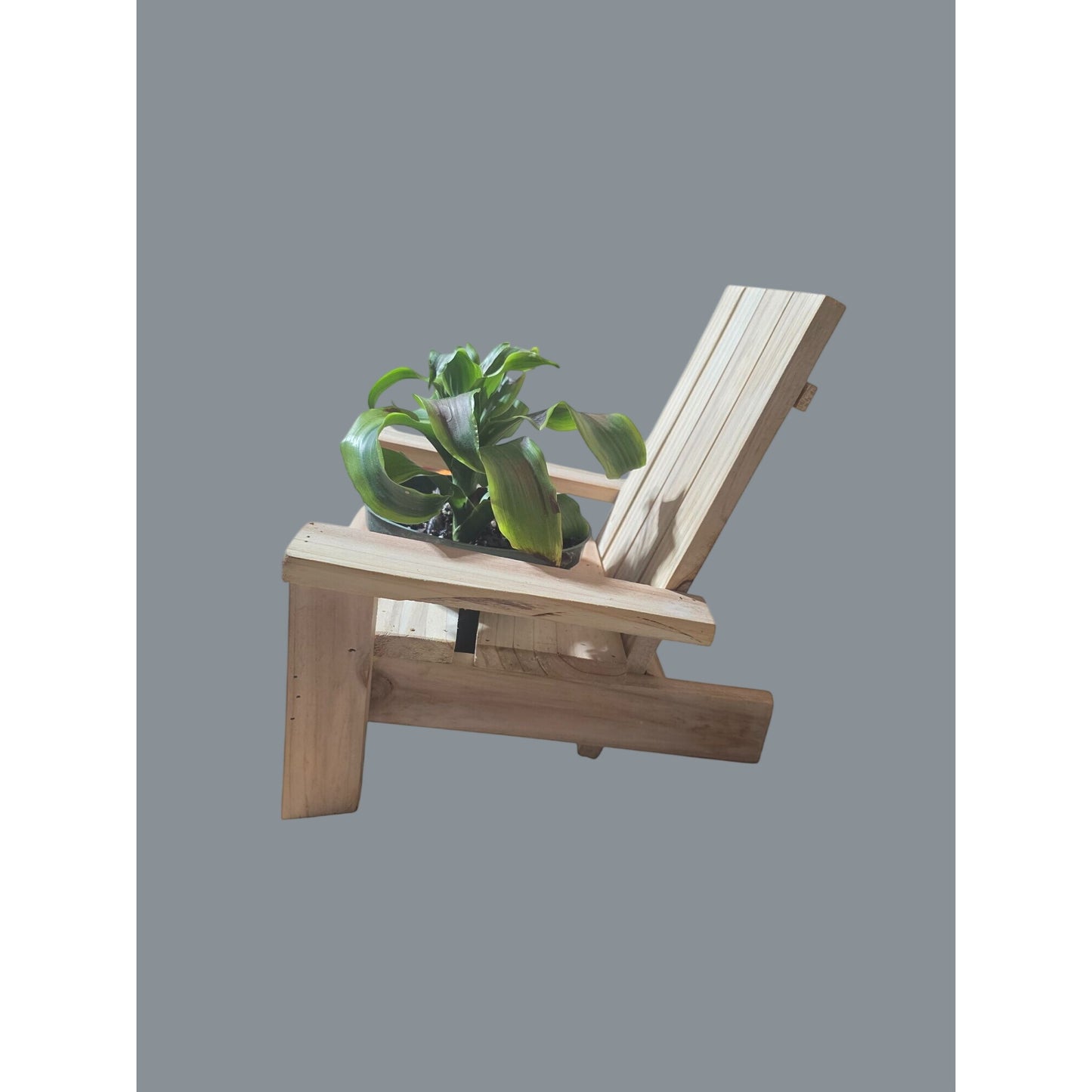 Miniature Adirondack Chair Planter Stand For Indoor Or Outdoor Decor