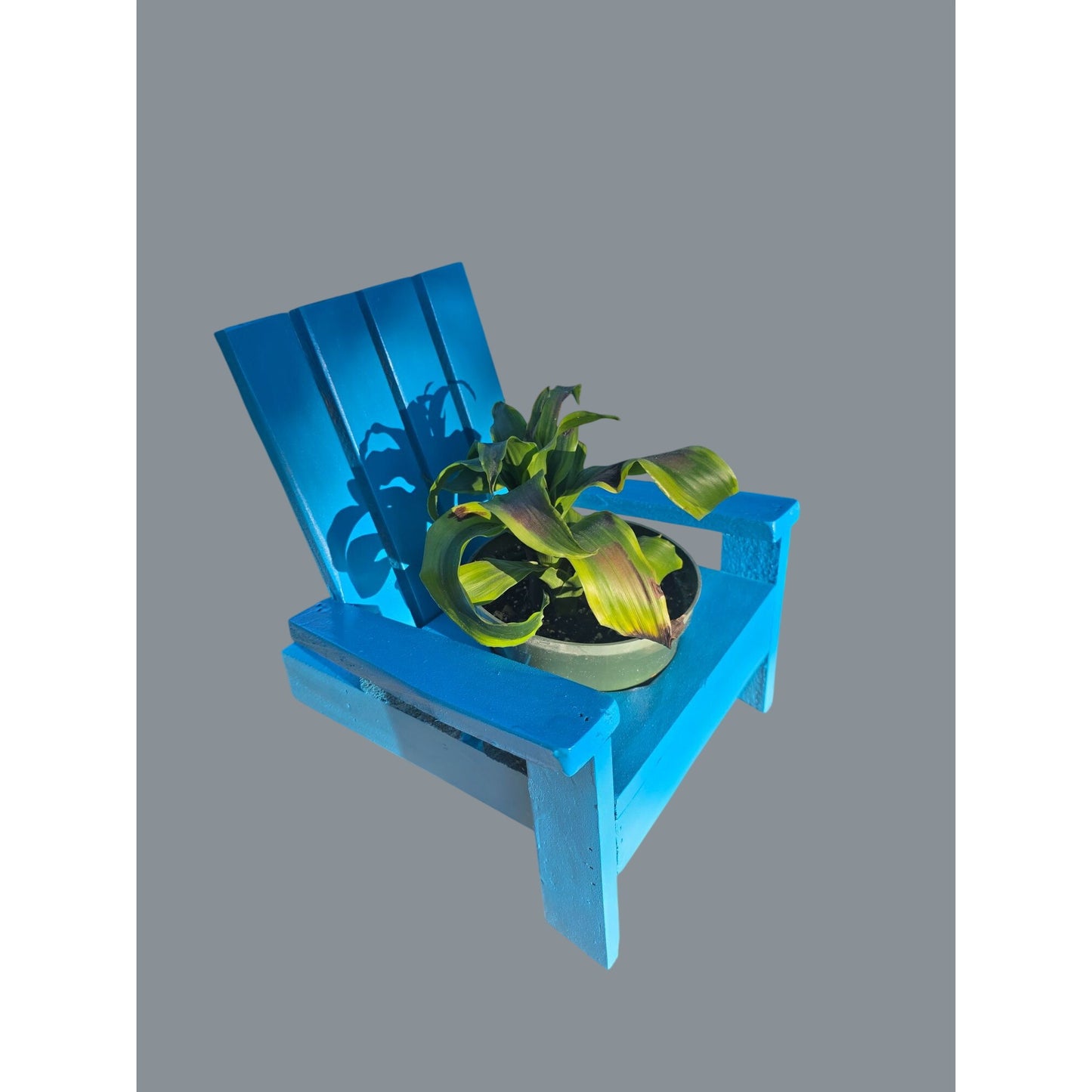 Miniature Adirondack Chair Planter Stand For Indoor Or Outdoor Decor