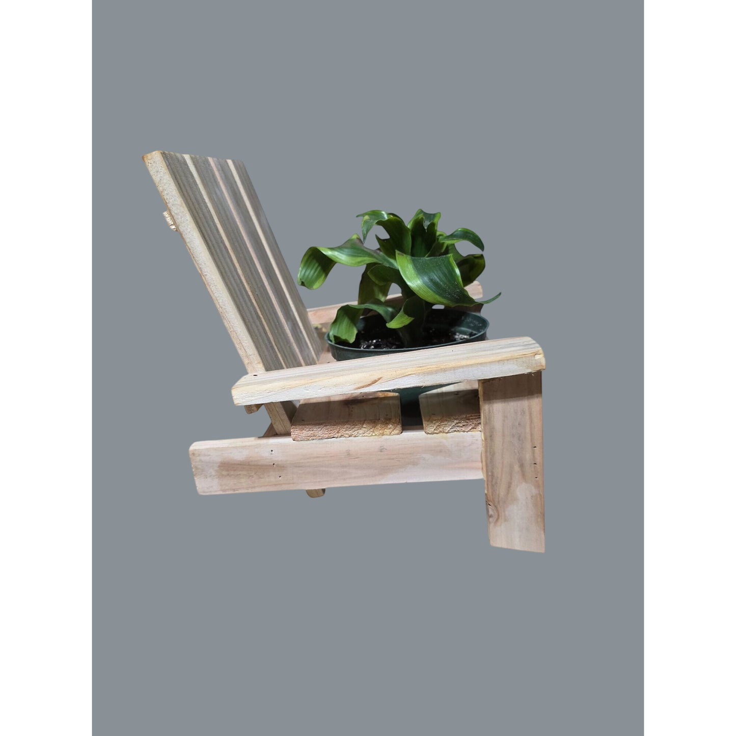 Miniature Adirondack Chair Planter Stand For Indoor Or Outdoor Decor