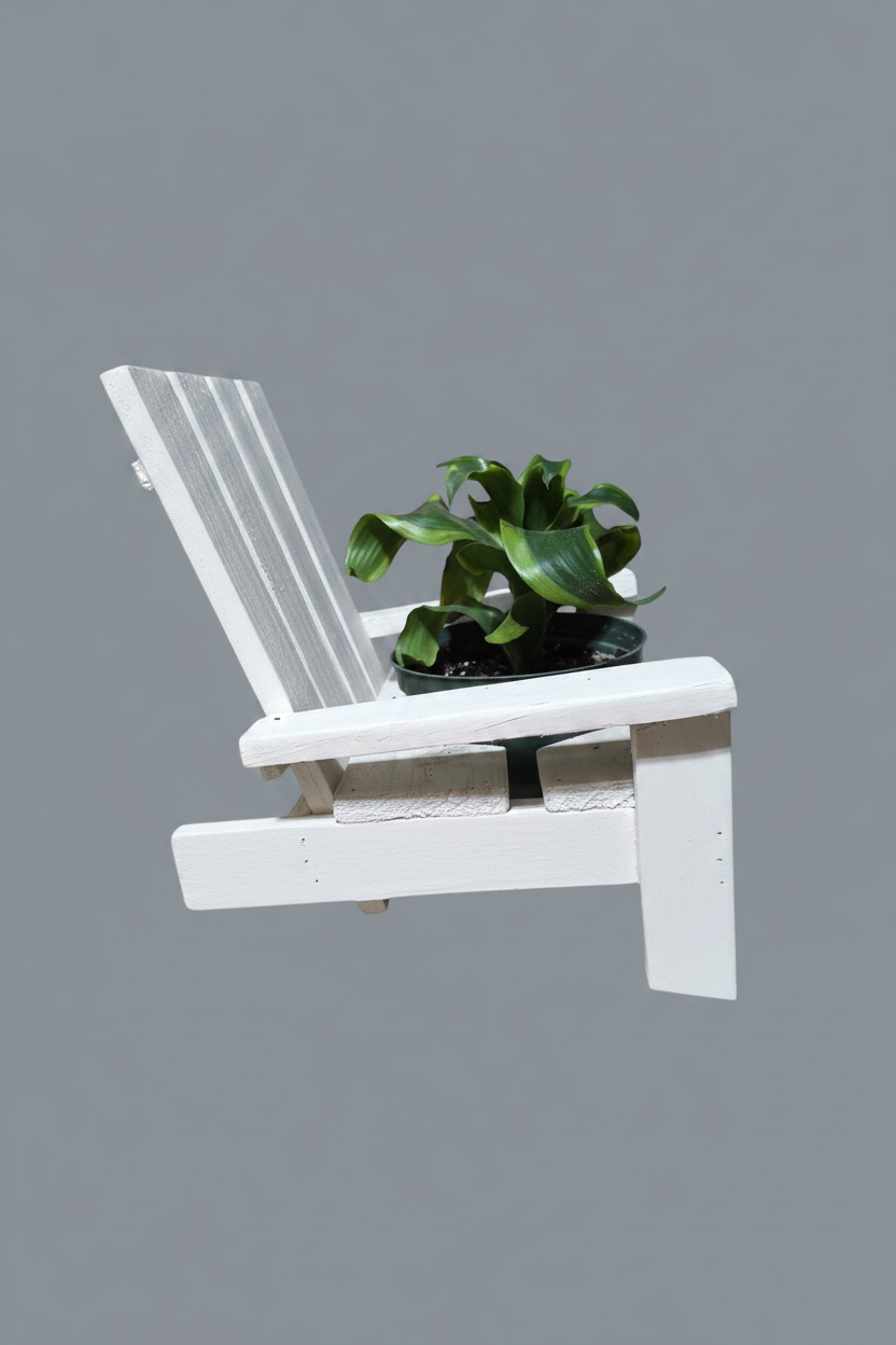 Miniature Adirondack Chair Planter Stand For Indoor Or Outdoor Decor