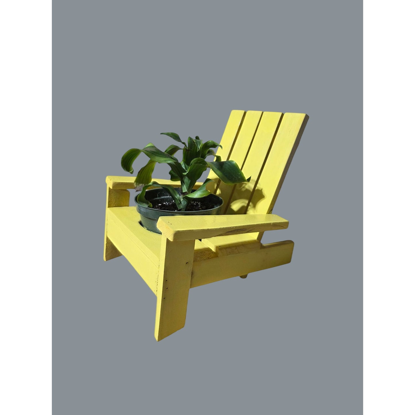 Miniature Adirondack Chair Planter Stand For Indoor Or Outdoor Decor
