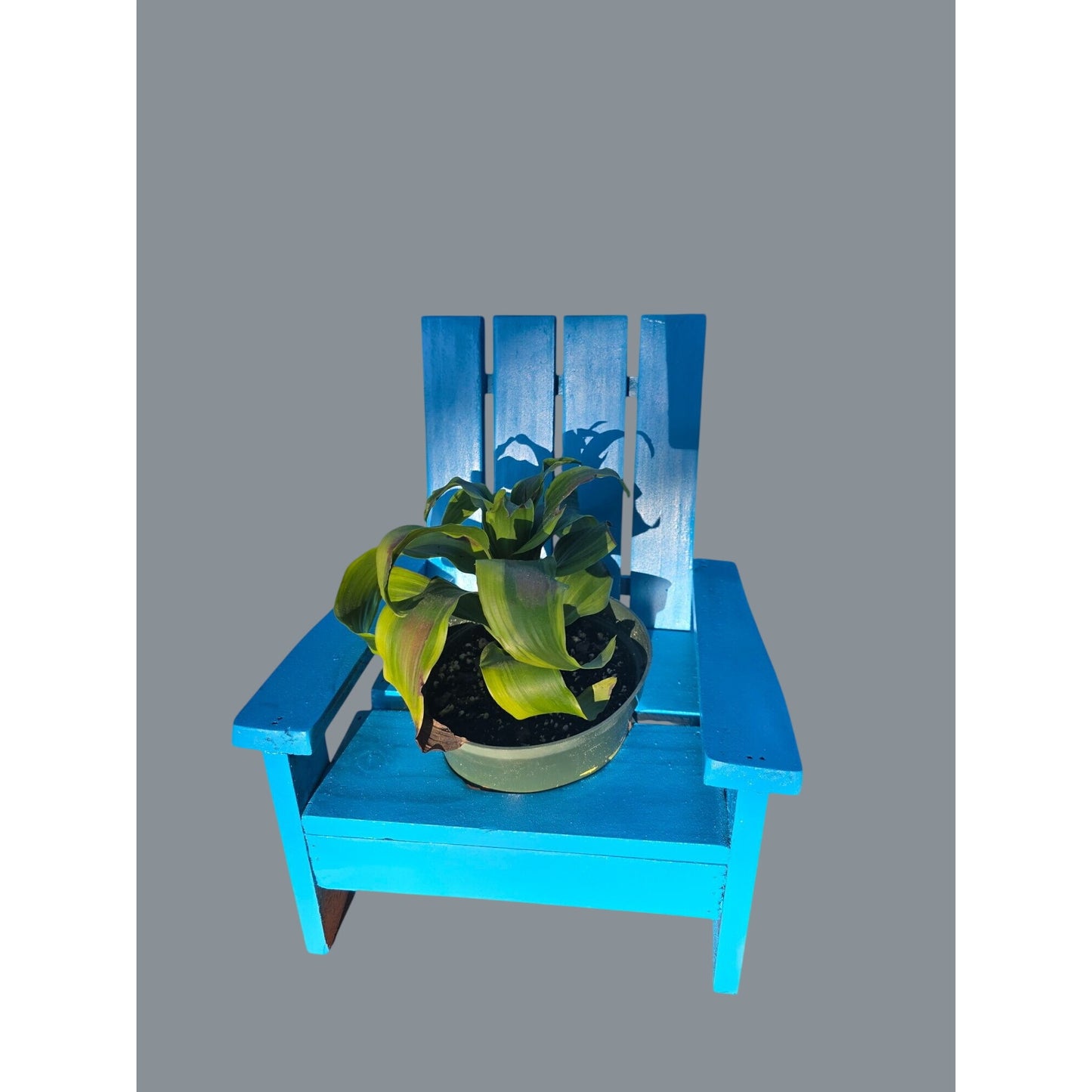 Miniature Adirondack Chair Planter Stand For Indoor Or Outdoor Decor