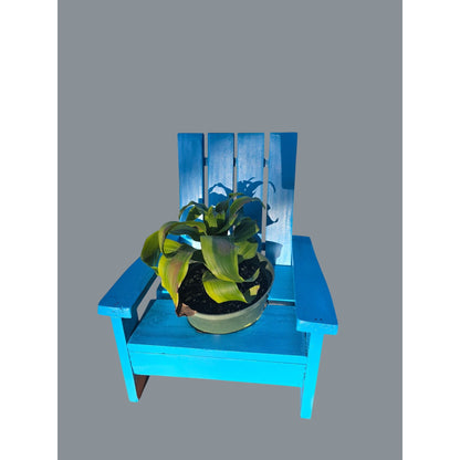 Miniature Adirondack Chair Planter Stand For Indoor Or Outdoor Decor