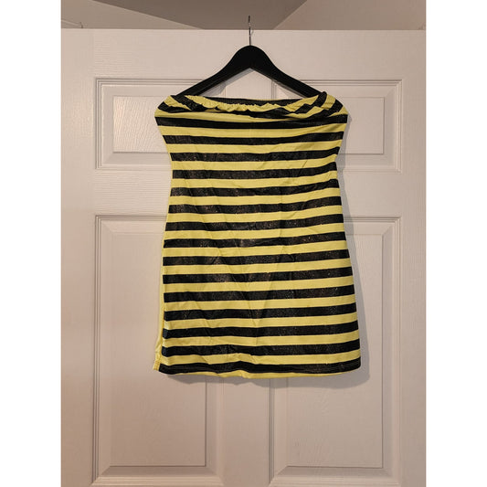 Bumble Bee Adult Costume with Wings Antennae & Black Tights Halloween Outfit