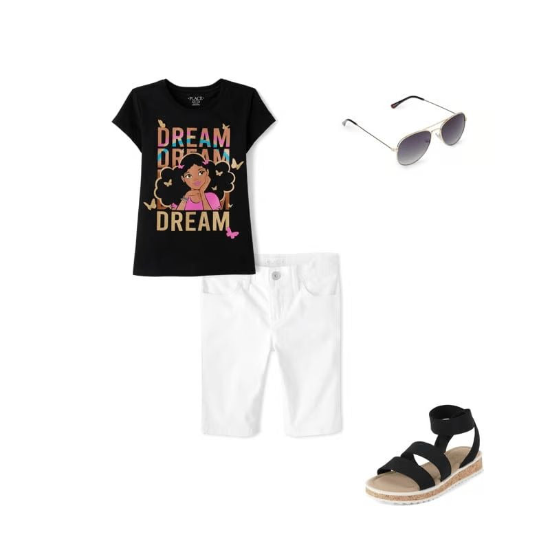 Girls Girl Dream Graphic Tee - black